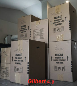 Boxes in climate controlled storage